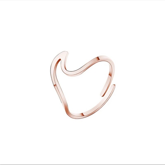 Stainless Steel Romantic 3 Waves Fine Rings Cute Trendy Beachy Pick Color Below - Picture 5 of 7